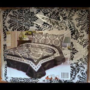 Cal King Quilted Comfort Bedspread 3 pcs Set